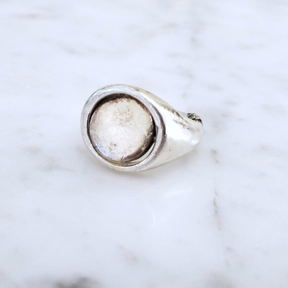 Henson Diamond and Sterling Flip Signet Ring -- Australian - Picture 3 of 10